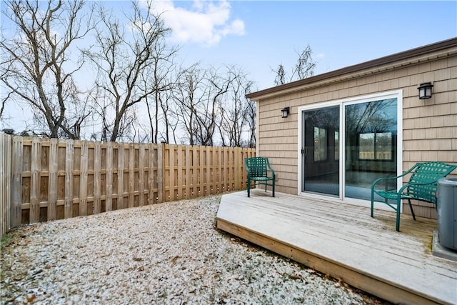 view of yard with a deck