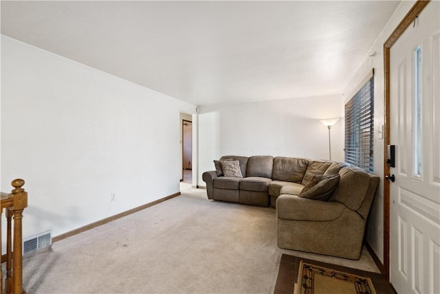 view of carpeted living room