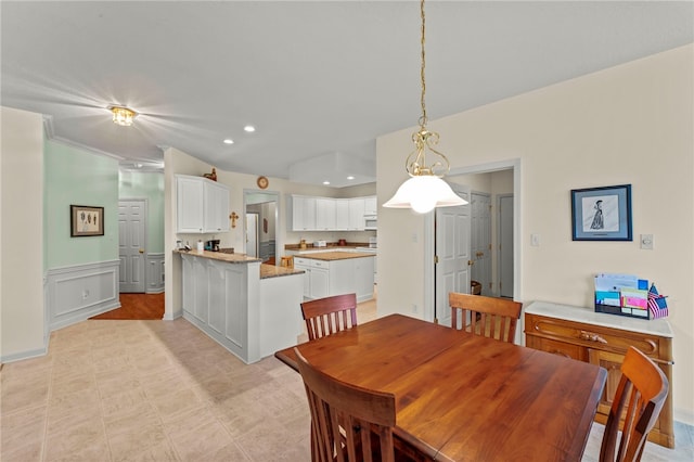 view of dining area