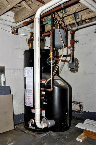 utilities featuring gas water heater