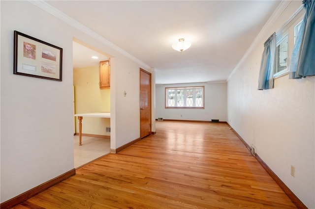 interior space with light hardwood / wood-style floors