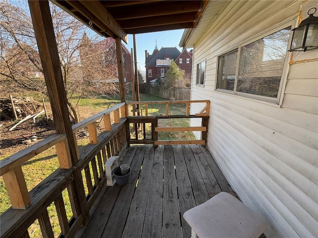 view of wooden terrace