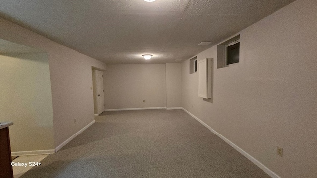 basement featuring carpet