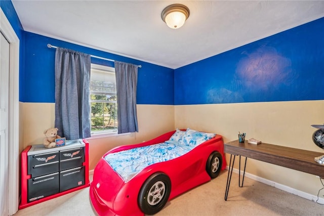 bedroom with carpet floors