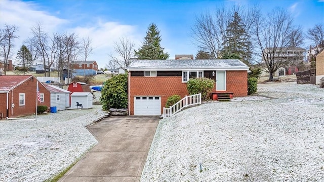 view of front facade with a garage