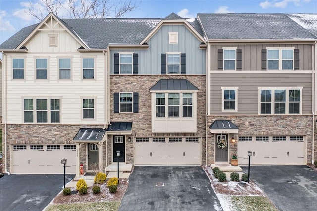 view of property with a garage