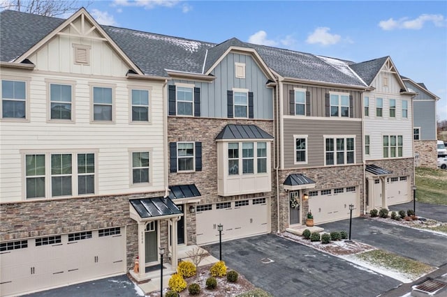 view of property with a garage