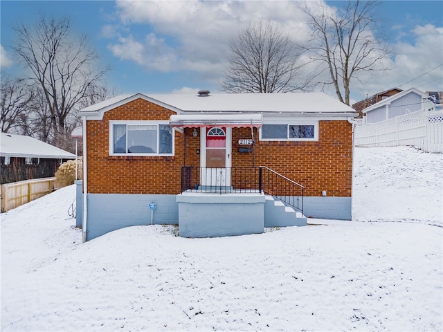 view of bungalow-style house