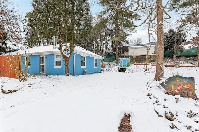 view of snowy yard