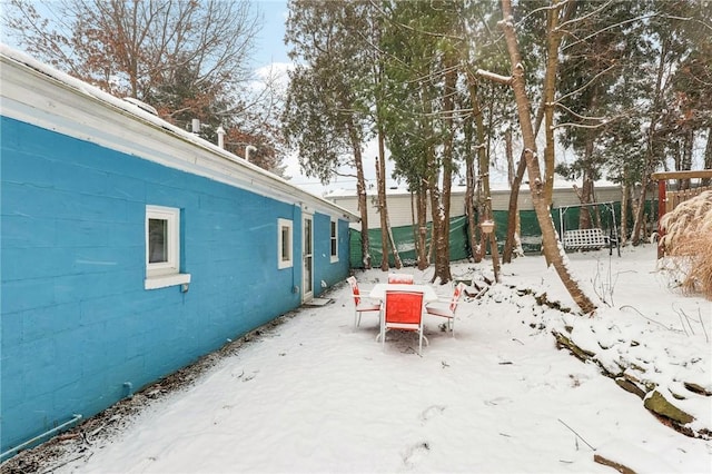 view of snowy yard