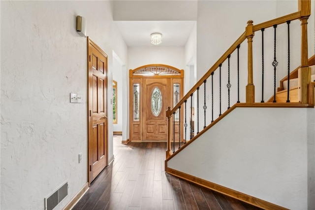 entryway featuring dark hardwood / wood-style floors