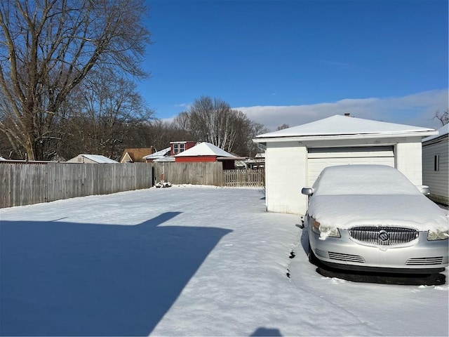 view of snowy yard