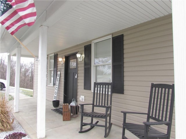 view of patio with covered porch