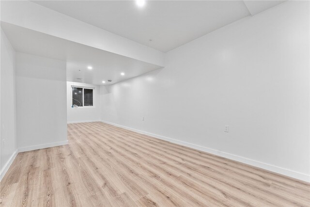 empty room featuring light hardwood / wood-style floors