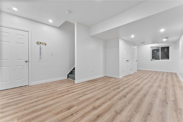 interior space featuring light hardwood / wood-style flooring