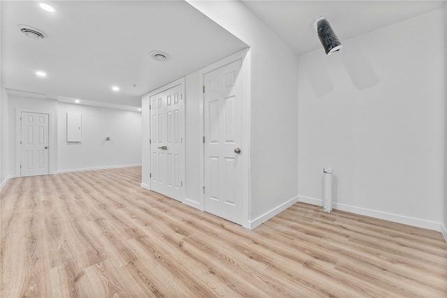 interior space with light wood-type flooring