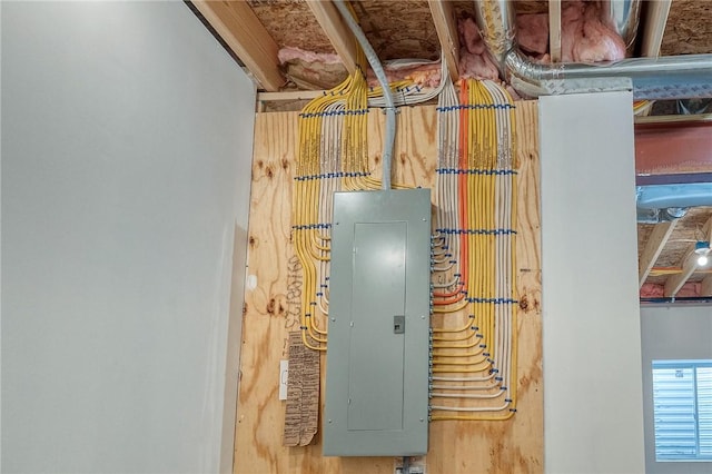 utility room featuring electric panel