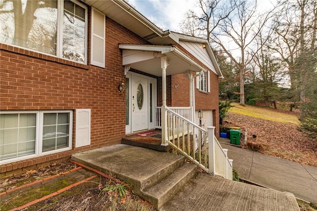 property entrance featuring a garage