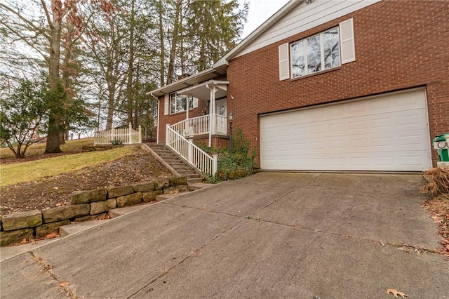 view of home's exterior featuring a garage