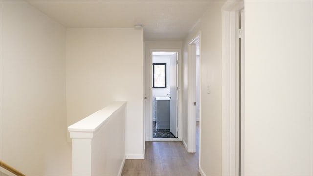 hallway featuring light hardwood / wood-style floors