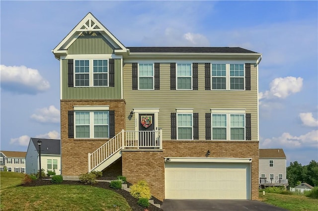 view of front facade with a garage