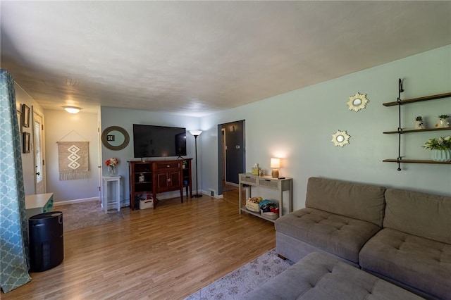 living room featuring hardwood / wood-style floors