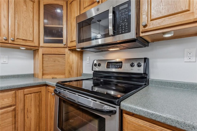 kitchen with appliances with stainless steel finishes