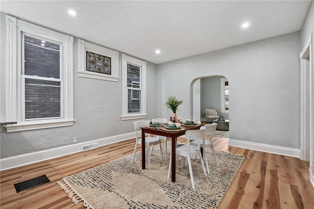 home office featuring hardwood / wood-style flooring