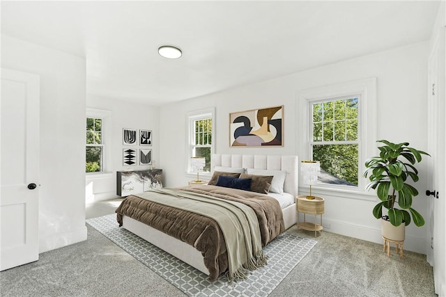 bedroom featuring carpet