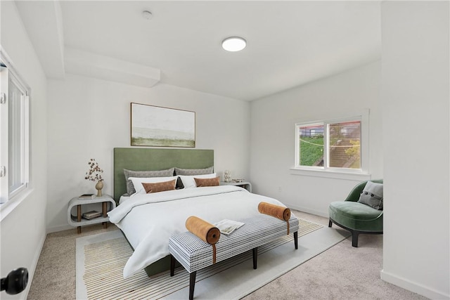 view of carpeted bedroom