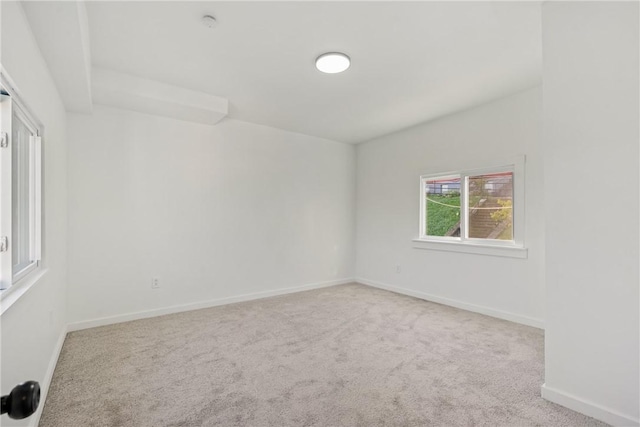 empty room with light carpet