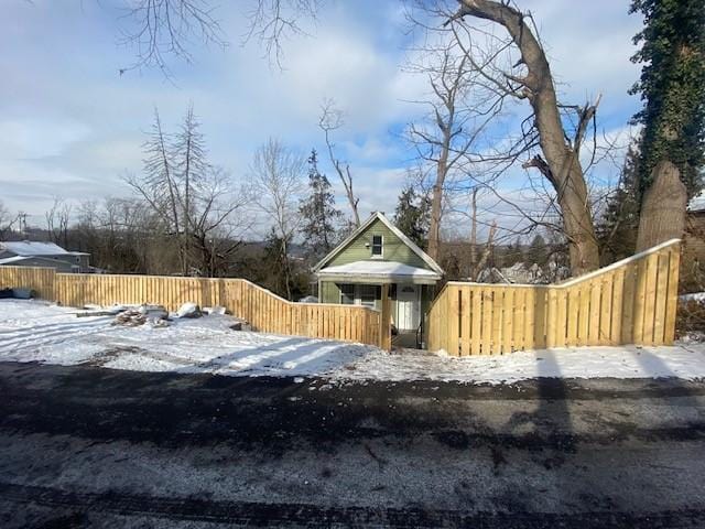 view of snowy yard