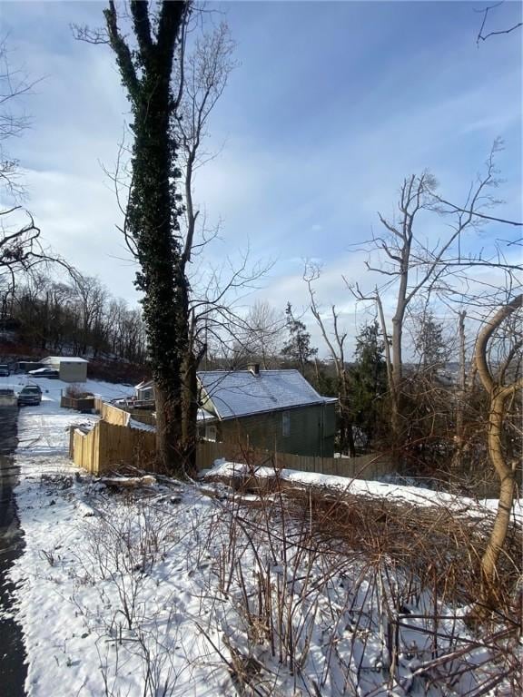 view of snowy yard