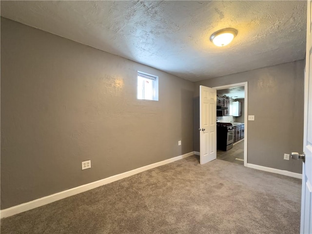 interior space featuring a textured ceiling