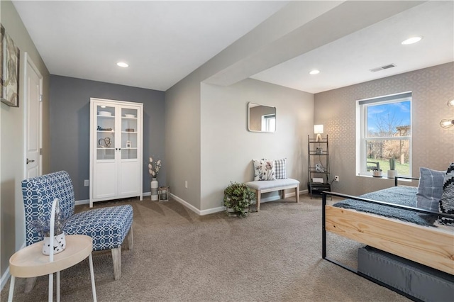 view of carpeted bedroom