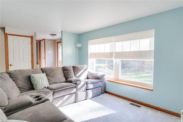 view of carpeted living room