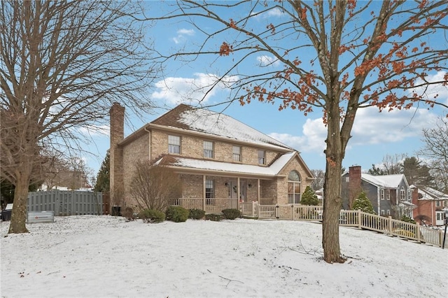 view of front of home featuring a porch