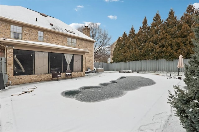 view of snowy yard