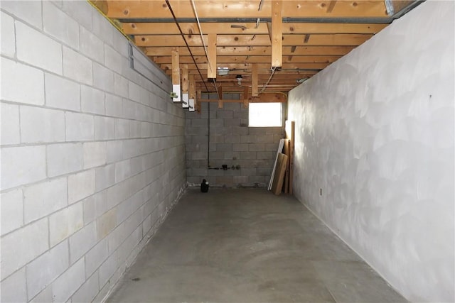 view of basement