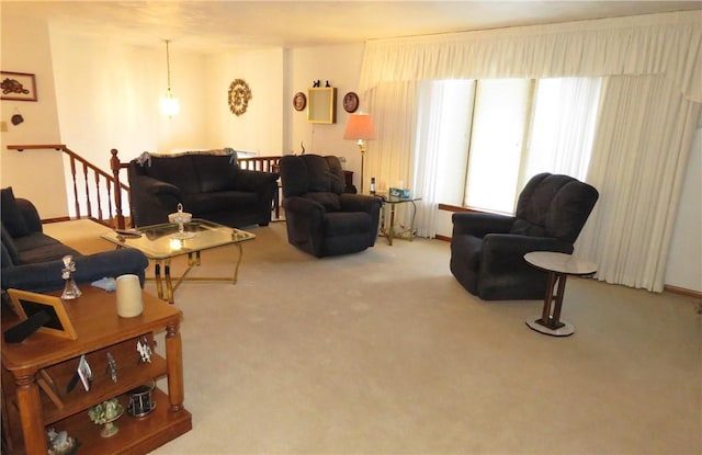 view of carpeted living room