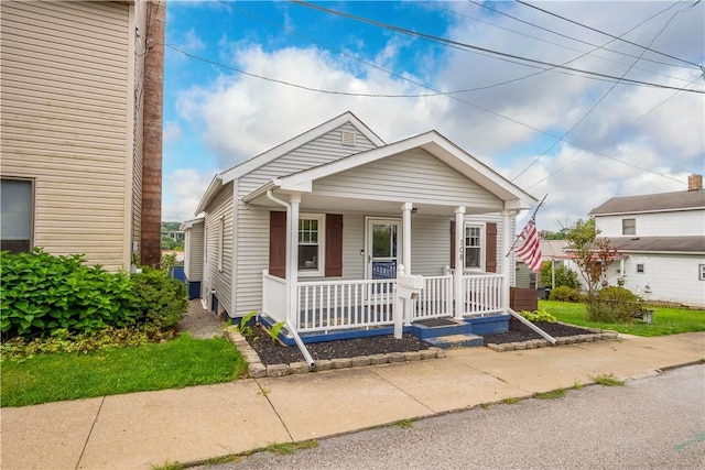 bungalow-style home featuring a porch