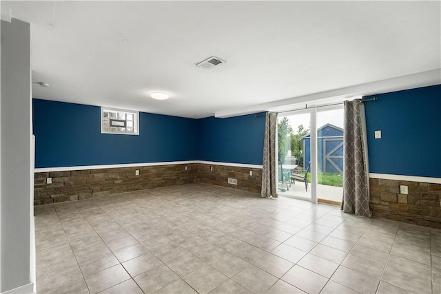 view of tiled spare room