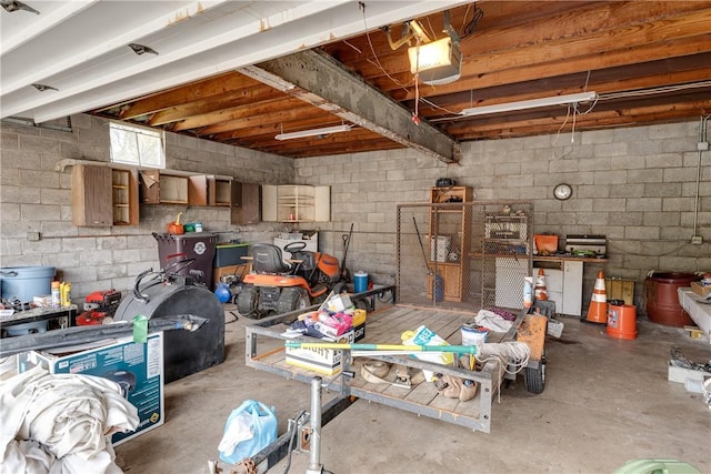 miscellaneous room with concrete flooring