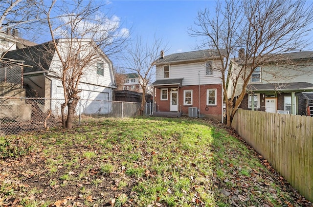 view of yard with central AC