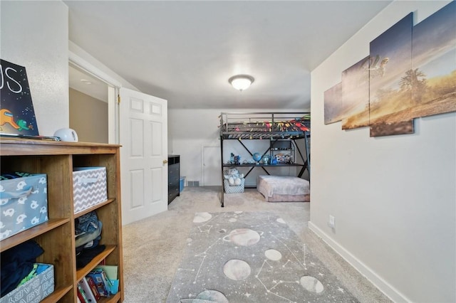 bedroom featuring carpet flooring