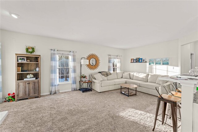 view of carpeted living room