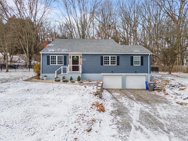 view of front of house featuring a garage