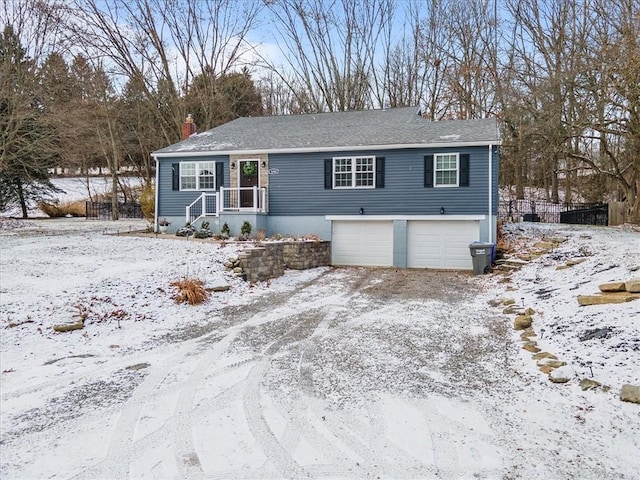 view of front of home featuring a garage