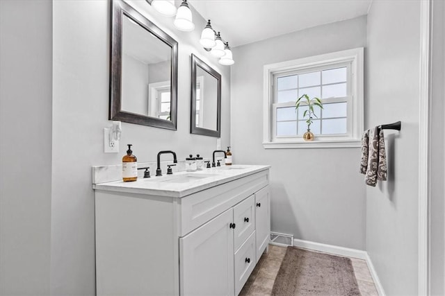 bathroom with vanity