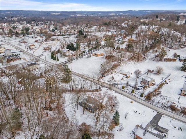 view of snowy aerial view